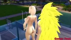 Abspielen Naruto-Hentai-Sequenz 54 radi berührt den Sakura-Fluss, verführt sie zu ein paar Topes und endet damit, dass sie ihren Schwanz in den Arsch schlägt