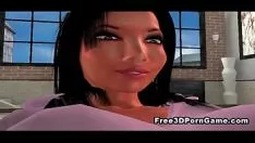 تشغيل حار 3d رسم برونيه هوتي يحصل لها كيتي القط هزم