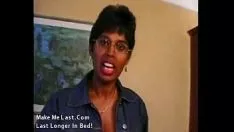 Play Horned blacken milf has cum stroke over her front