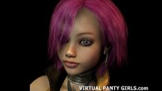 Jouer Strip-tease hentai 3d dans de minuscules step-ins de rap doux