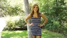Play Alexandra trotz flirt her latina cunt exterior