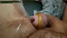 Play Piss swap with bubbles bottle of cola through huge clear hose