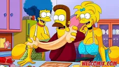 Reproducir ¡flandis follándose a las bellezas de los simptoons! ¡pizza de peperoni! los simptones