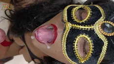 Abspielen Echte indische college-liebhaber blasen mit cumshot in den mund, hindi-audio
